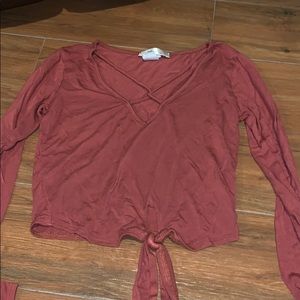 Long sleeve crop top